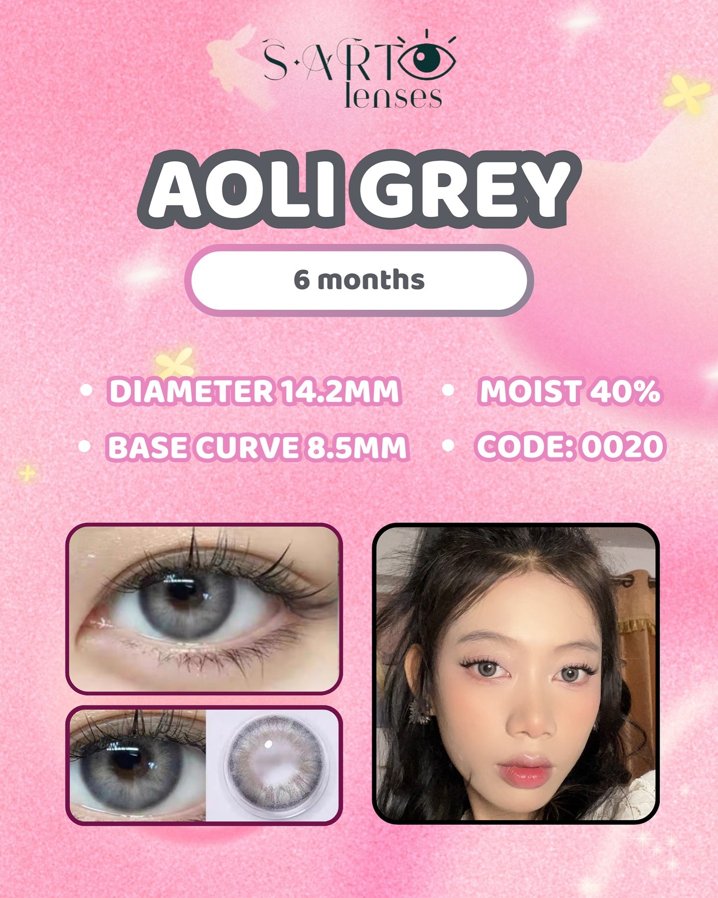 Aoli Grey 6-month Disposal Contact Lens