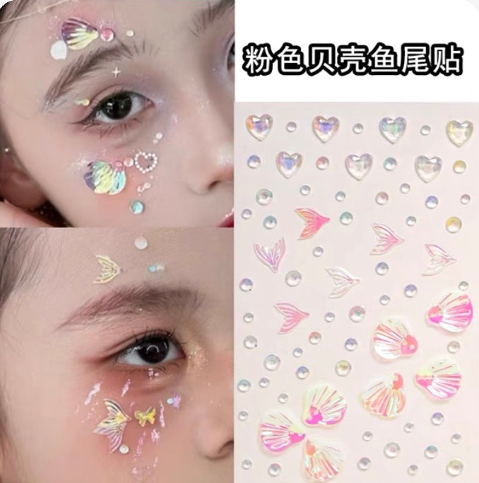 Face Sticker - Pink Mermaid