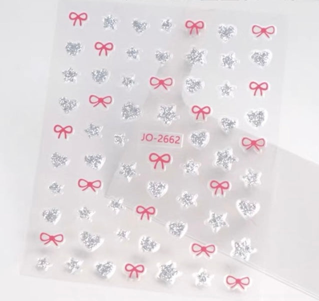 Face Sticker - Silver & Pink Bowie