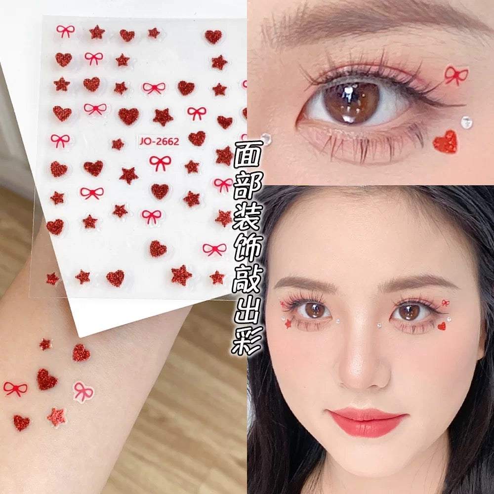 Face Sticker - Red Set