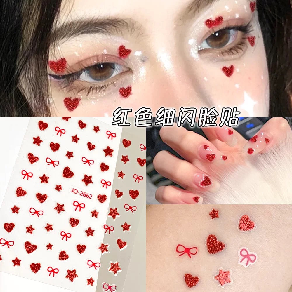Face Sticker - Red Set
