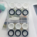 Six-pair, multi-pair, large-capacity portable contact lens case/storage box/contact lenses